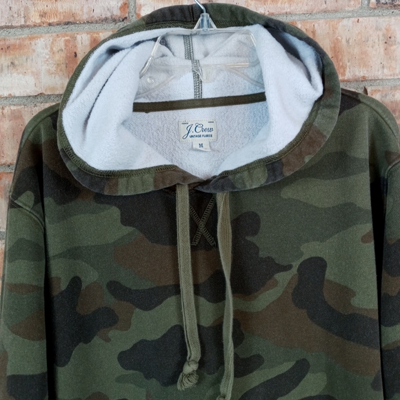 J. Crew | Shirts | J Crew Camo Hoodie 